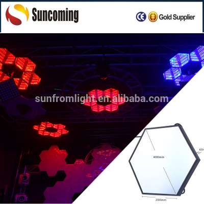 Free DIY Mirror LED 3D Infinite Honeycomb Chandelier Night Club Light for Wall Ceiling Panel